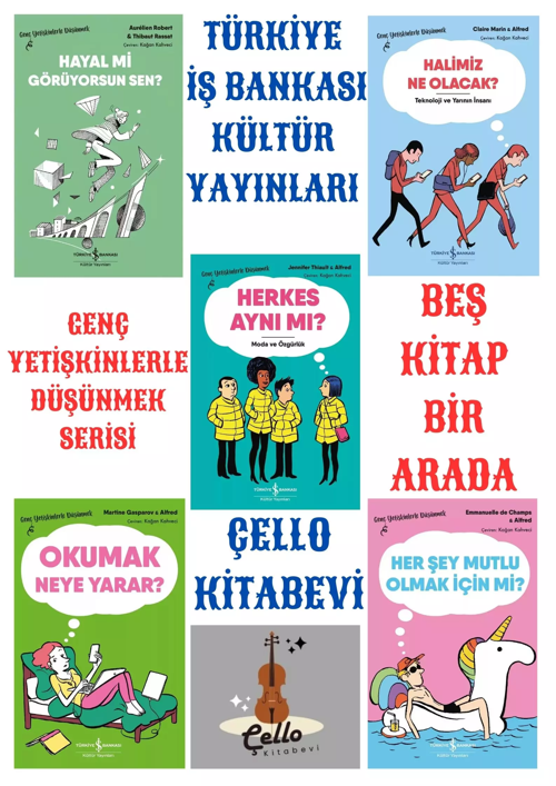 İş Bankası Kültür Yayınları Genç Yetişkinlerle Düşünmek 5 Kitap Seri