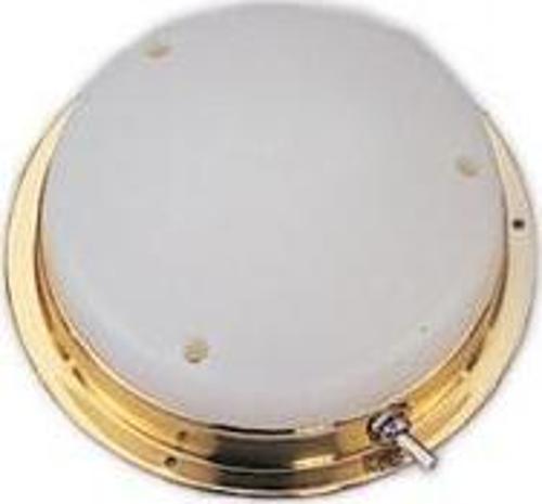 Tavan lambası. Pirinç. Ø140mm. Beyaz lensli. 12V/5W.