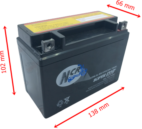 Akü Bs 12V 6,5Ah Yatık Ncr Cg