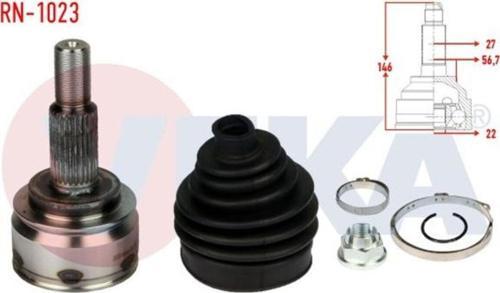 Aks Kafası Sol-Sag On Dıs Renault Kangoo (Kw0/1) 1.5 Dcı 5 Vıtes 27X22X56,7 Uzun