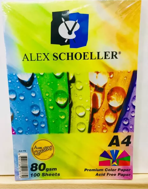 Alex Schoeller Renkli Fotokopi Kağıdı A4 Karışık 10 Renk 100'lü Paket