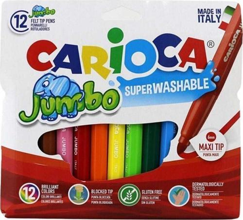 Jumbo Süper Yıkanabilir Keçeli Boya Kalemi 12'li