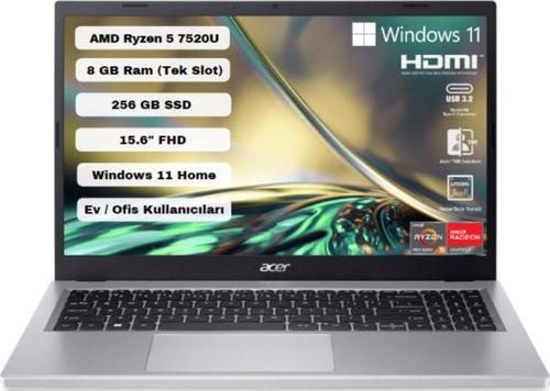Aspire 3 A315-24p Ryzen 5 7520u 8gb 256 Gb Win 11 15.6" Nx.kdeey.003 Notebook