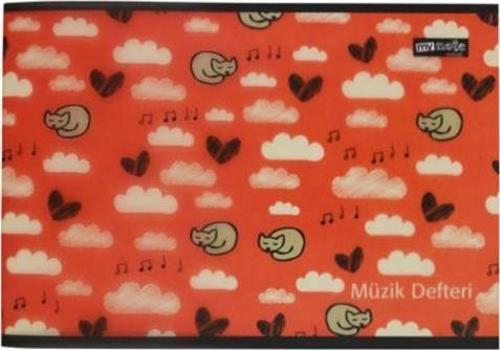 Mynote A5 Müzik Defteri Kendinden Kaplı Desenli