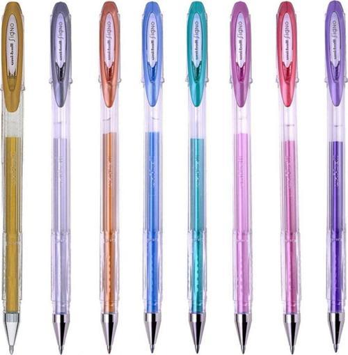 Uni -ball Signo Noble Metal 0.8 Jel Kalem 8'li Set UM-120NM/8C Set