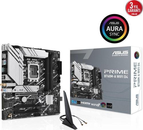 Prime B760m-a Wıfı D4 Intel B760 Soket 1700 Ddr4 5333(oc)mhz Matx Gaming (oyuncu) Anakart