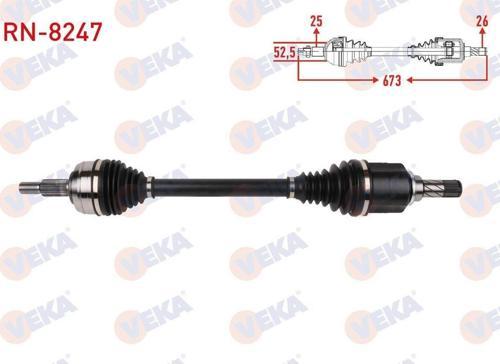 Komple Aks Sol On Uzunluk 673Mm Renault Captur I 1.3 Tce M-T 2018-