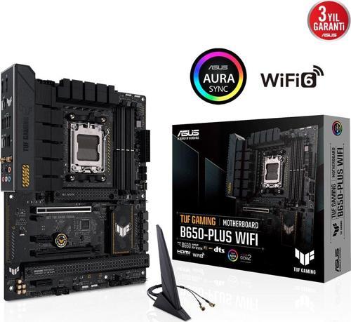 Tuf Gaming B650-PLUS WIFI AMD B650 AM5 6400 DDR5 ATX Gaming Anakart (Tuf Gaming B650-PLUS WIFI)