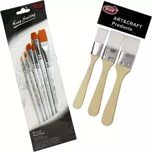 Keep Smile 6'lı Set Fırça 3'lü Beyaz Kıl Fırça Beyaz 6 3