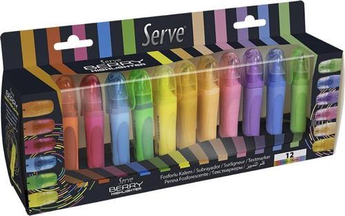 Berry Fosforlu Kalem 12 Renkli Set