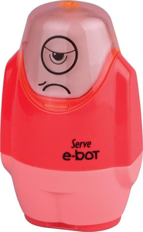 E-Bot Silgili Kalemtıraş Fosforlu Renkler Kırmızı