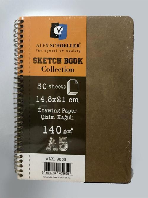 A5 140 gr 50 Yaprak Sert Kapak Sketchbook