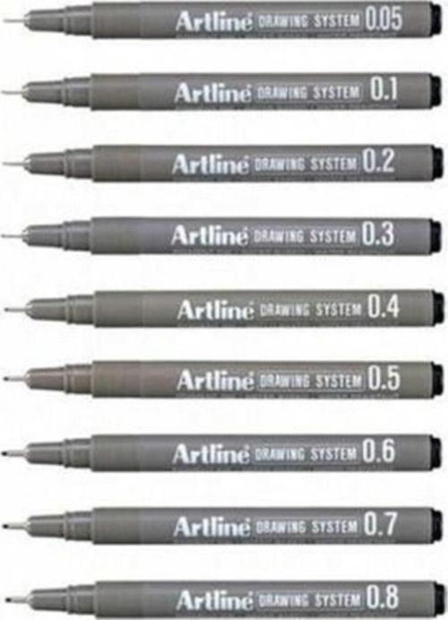 Drawing System Teknik Çizim Kalemi 9'lu Tam Set