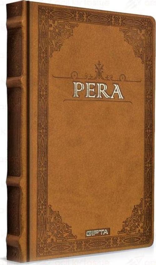 Pera 17x24 Sarı Çizgisiz Deri Kapak Ciltli Defter