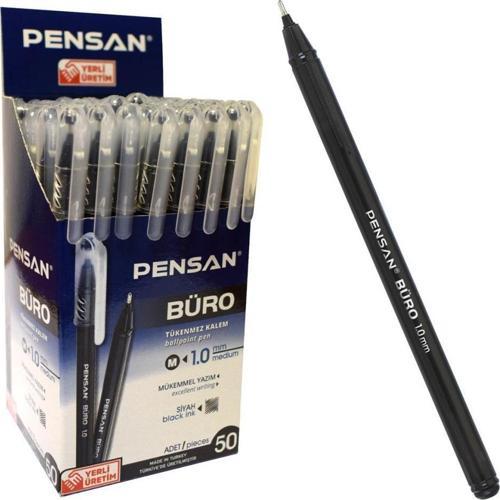 Büro 1.0 Mm Siyah Tükenmez Kalem 12 Adet Tk.k