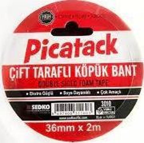 Picatack 36 mm x 2 m Çift Taraflı Köpük Bant