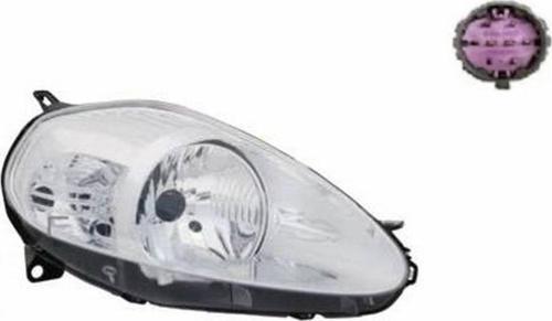 Fıat Grande Punto Ön Far Elektrikli Motorlu Krom Mor Soket Uyumlu Sağ 2008-2009 51840989