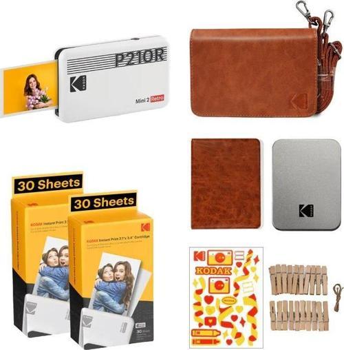 Mini 2 Retro - Taşınabilir Fotoğraf Yazıcısı + BUNDLE ( Beyaz )