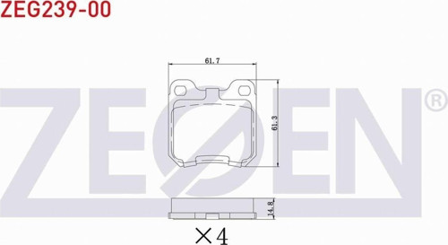Opel Vectra B 1.6İ 1995-2003 Arka Fren Balatası 90251457