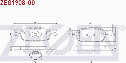 Renault Clıo Iv 1.5 Dcı 2012- Ön Fren Balatası Pga00-80911