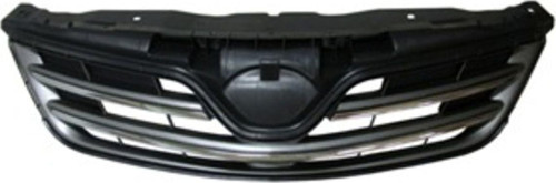 Toyota Corolla- E150- 10/13; Ön Panjur Siyah (Nikelaj Kaplamalı) (Üst Koruma Plastikli) 53111-02909