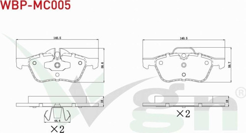Mını (R50,R53) Cooper 1.6 18.30Mm 2001-2006 Ön Fren Balatası 34116761287