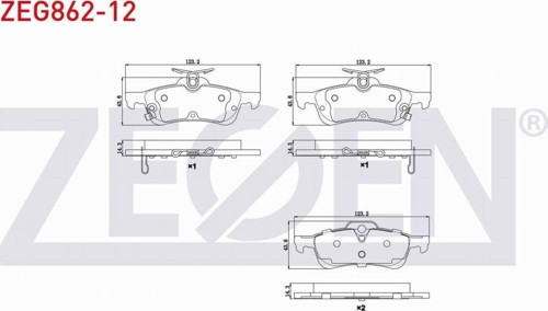 Honda Cıvıc Ix 1.6İ 2012-2016 Arka Fren Balatası Ikazlı 44660-D010