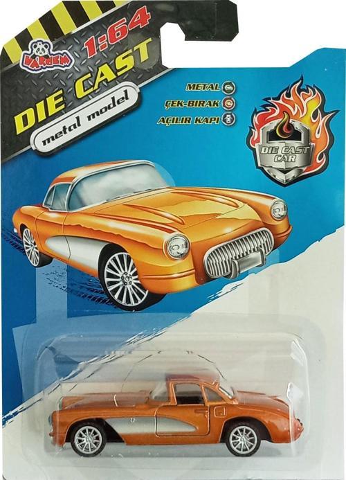 Oyuncak Klasik Spor Metal Kapıları Açılan Çek Bırak Araba Model Araçlar Serisi 1:64 Ölçek
