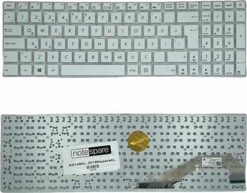 Asus VivoBook X540NA-GQ137, X540UA-GO1397, X540UA-GO2447 Uyumlu Notebook Klavye Beyaz TR