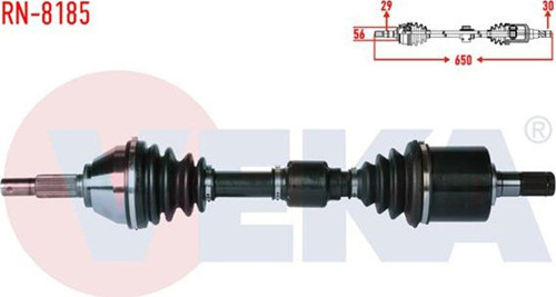 Komple Aks Sol On Renault Koleos (Hy_) 2.0 Dcı A-T Uzunluk 650Mm 2008-2014
