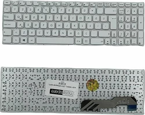 Asus F541SA-XO185T, F541SA-XX558T, F541UA-GQ1333T Uyumlu Notebook Klavye Beyaz TR