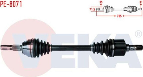 Komple Aks Sol On Karsan Jest 2.3 D Euro 5 Mt Uzunluk 785Mm 2012-