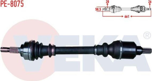 Komple Aks Sol On Peugeot 407 (6D) 2.0İ A-T Uzunluk 661Mm 2004-2011