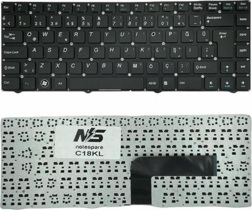 Casper B14Y, B14X, CBA, A24 Uyumlu Notebook Klavye Siyah TR