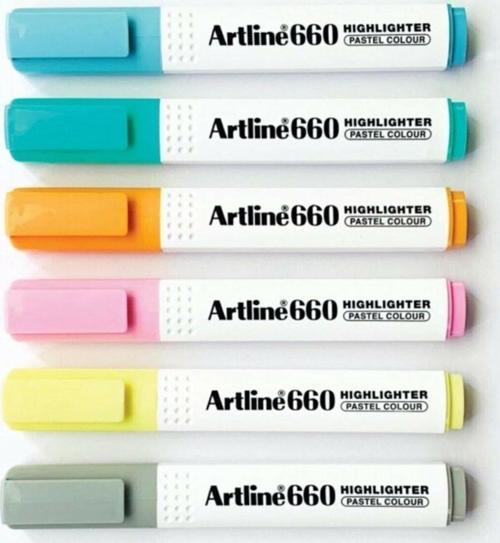 660 Fosforlu Kalem Pastel Serisi 6 Renk Set