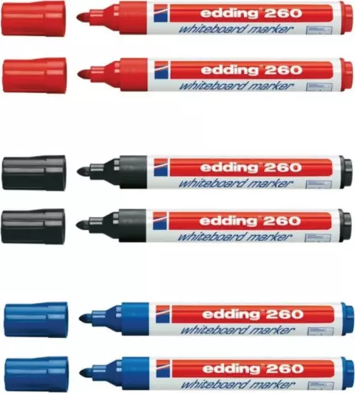 Tahta Kalemi E-260 Kırmızı-mavi-siyah 3 Renk Set