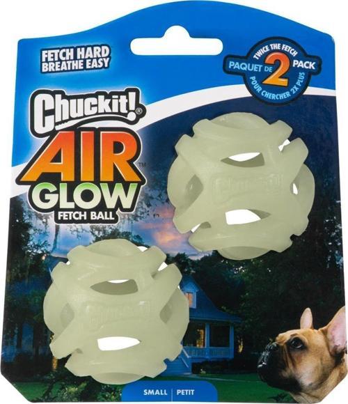 ! Max Glow Air Fetch Gece Parlayan 2 Li Köpek Oyun Topu Küçük Boy 5 Cm