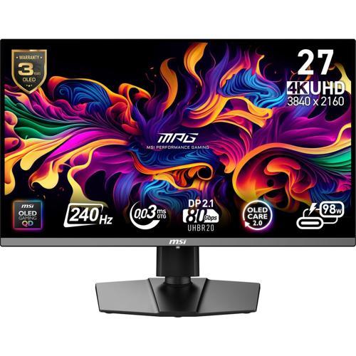 26.5" MPG 272URX UHD CURVE QD-OLED 240 HZ 0.03MS G-SYNC COMPATIBLE GAMING MONITOR
