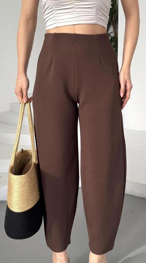Beli Lastikli Şalvar Model Krep rahat kesim pamuklu lilkralı kumaş