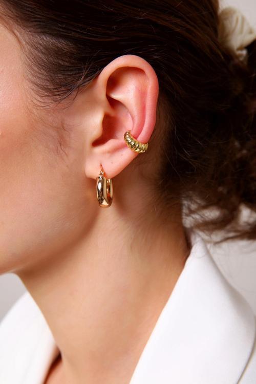 Gold Renk Vintage Kıkırdak Küpesi