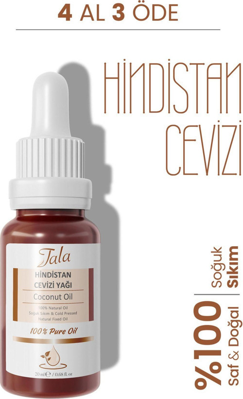 Hindistan Cevizi Yağı %100 Saf Ve Doğal Soğuk Sıkım 20 Ml