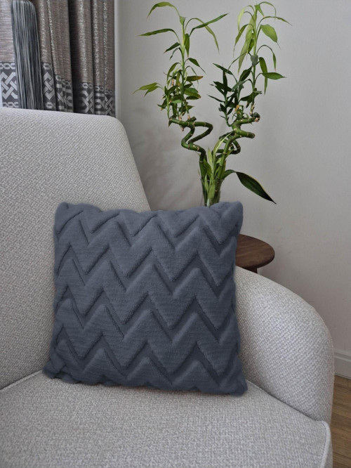 Bohem Punch Dekoratif Zikzak Desen 2'Li Kırlent Kılıfı, 42X42 Cm, Yastık Kılıfı Seti
