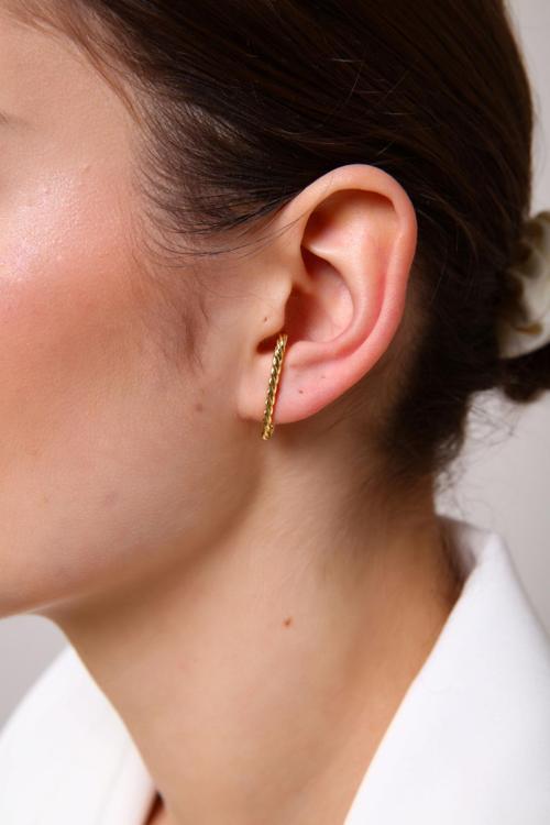 Gold Renk Burgu Earcuff