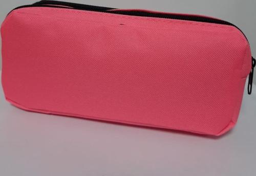 İki Bölmeli Pembe Kalem Çantası