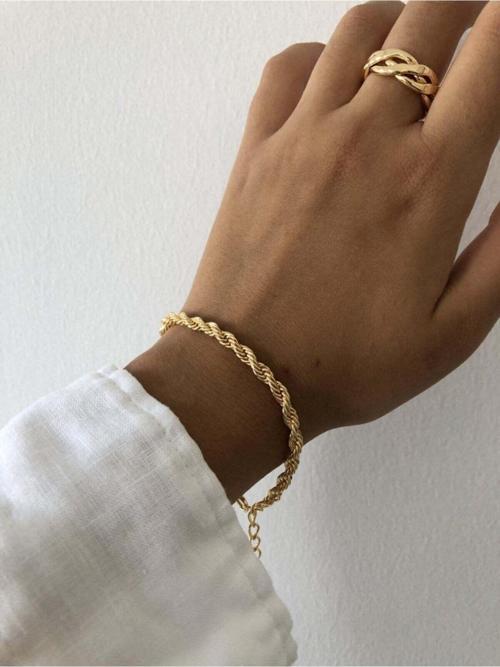 Altın Kaplama Burgu Bileklik