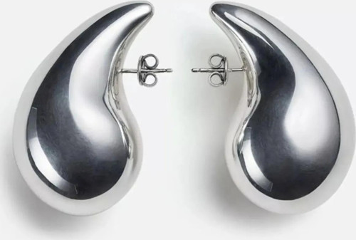 Silver Bottega Gözyaşı Damla Model küpe