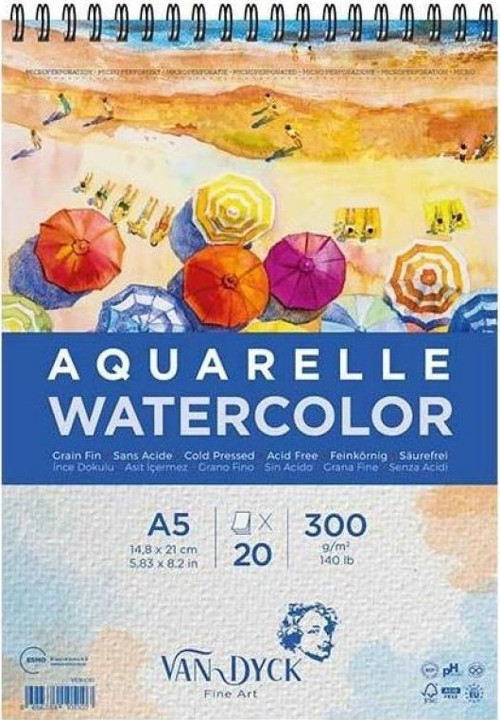 Aquarelle Watercolor Suluboya Resim Defteri A5 300 Gr 20 Yp