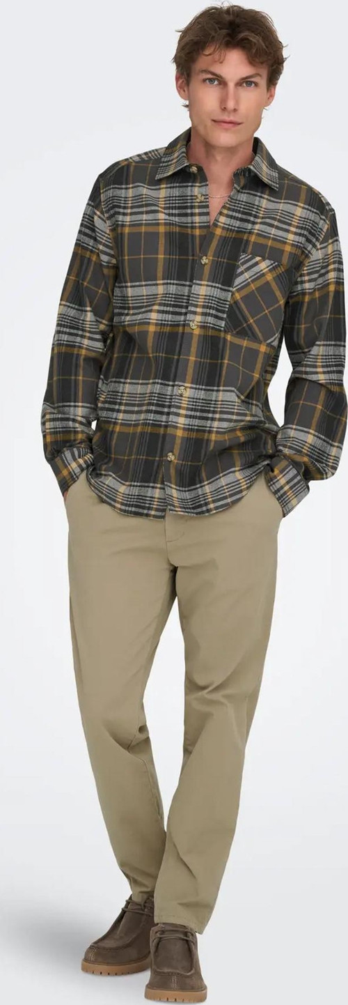 Erkek Regular Fit Lastikli Bel Bej Pantolon - 22029761