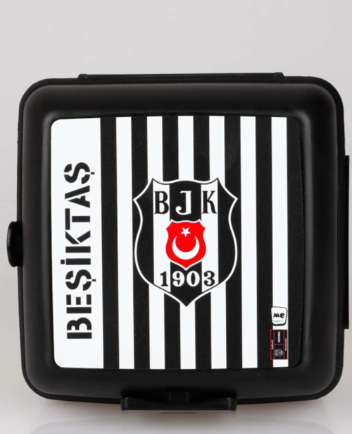 Beşiktaş Lisanslı Plastik Beslenme Kabı/Kutusu (Çizgili)