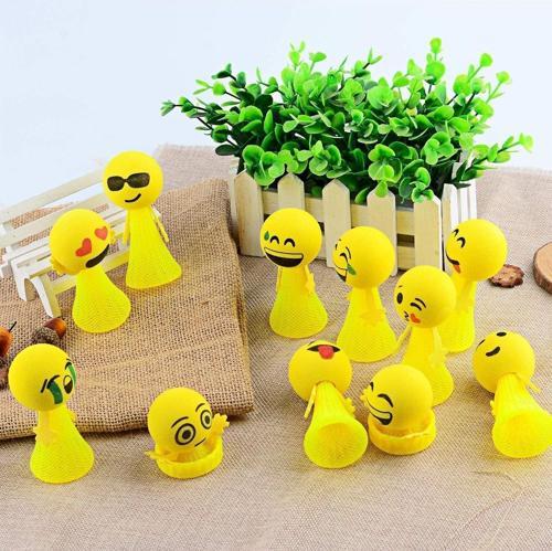 YÜKSEK KALİTE 4 ADET RENKLİ LED IŞIKLI ZIPLAYAN KAFALAR IŞIKLI UÇAN KAFALAR IŞIKLI EMOJİ KAFALAR